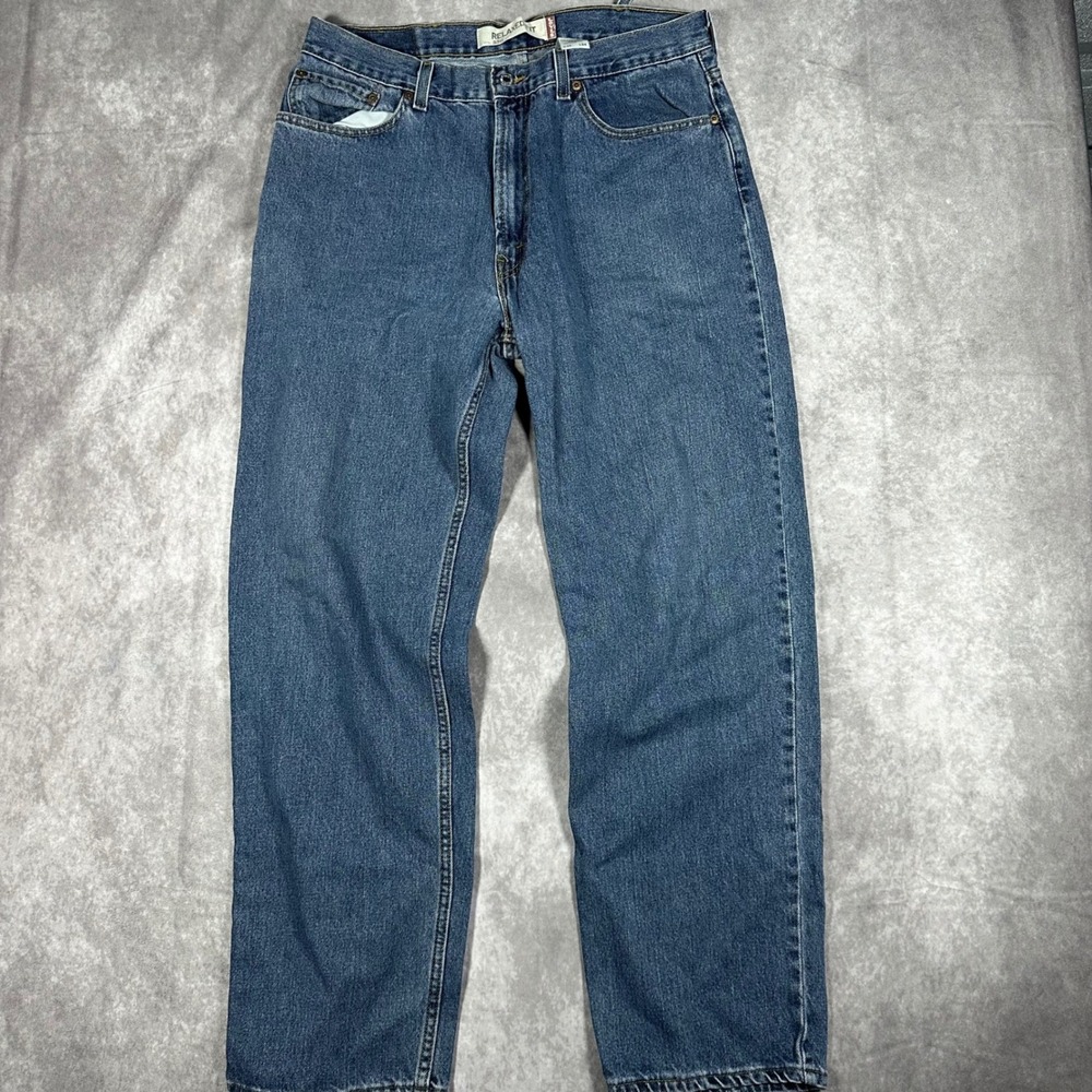Levis 550 Relaxed Fit Tapered Leg Jeans Mens 38x34 Blue Medium Wash Denim Work